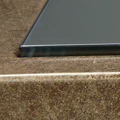 Cloverty Rectangular Cocktail Table with Aged Goldtone Finish