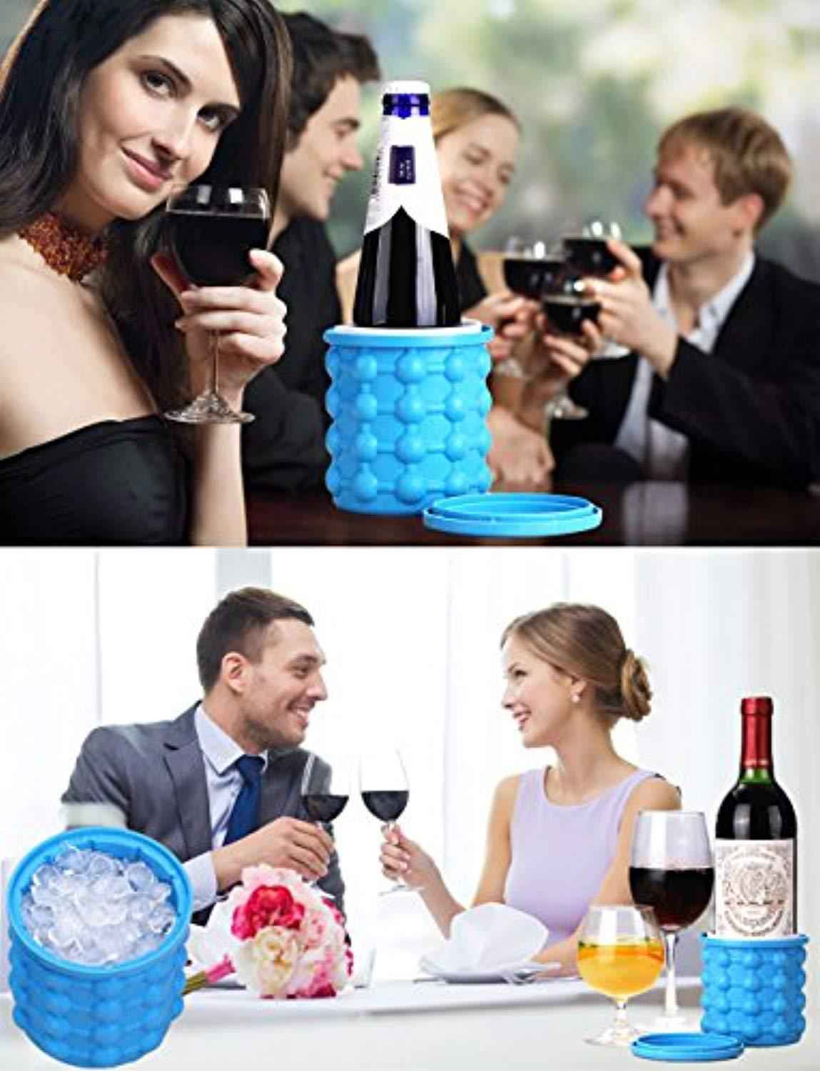 MerryXD Ice Cube Maker Genie - Space Saving Silicone Ice Cube Maker for Kitchen