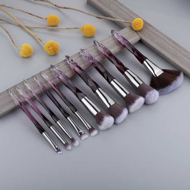 10/15Pcs Makeup Brushes Set - Synthetic Hair Cosmetic Brushes for Foundation, Blush, Eyeshadow & More