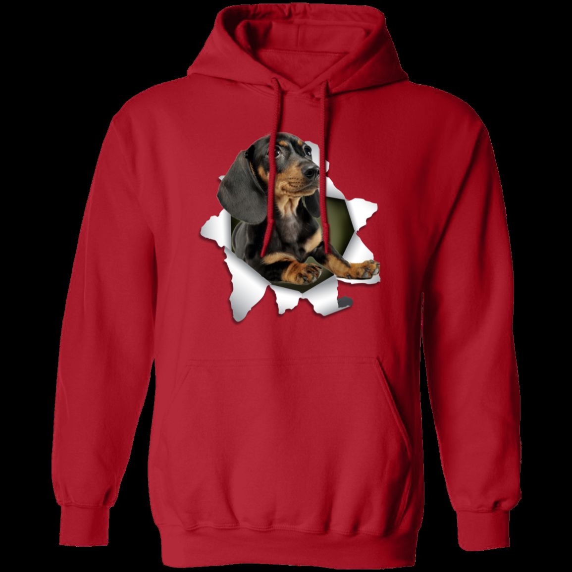 DACHSHUND 3D LADIES Pullover Hoodie - 8 oz Cotton/Poly Blend