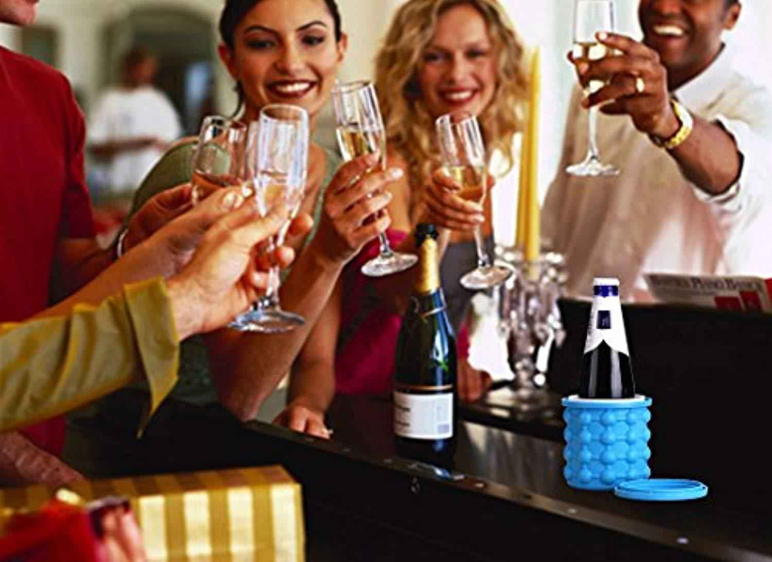 MerryXD Ice Cube Maker Genie - Space Saving Silicone Ice Cube Maker for Kitchen