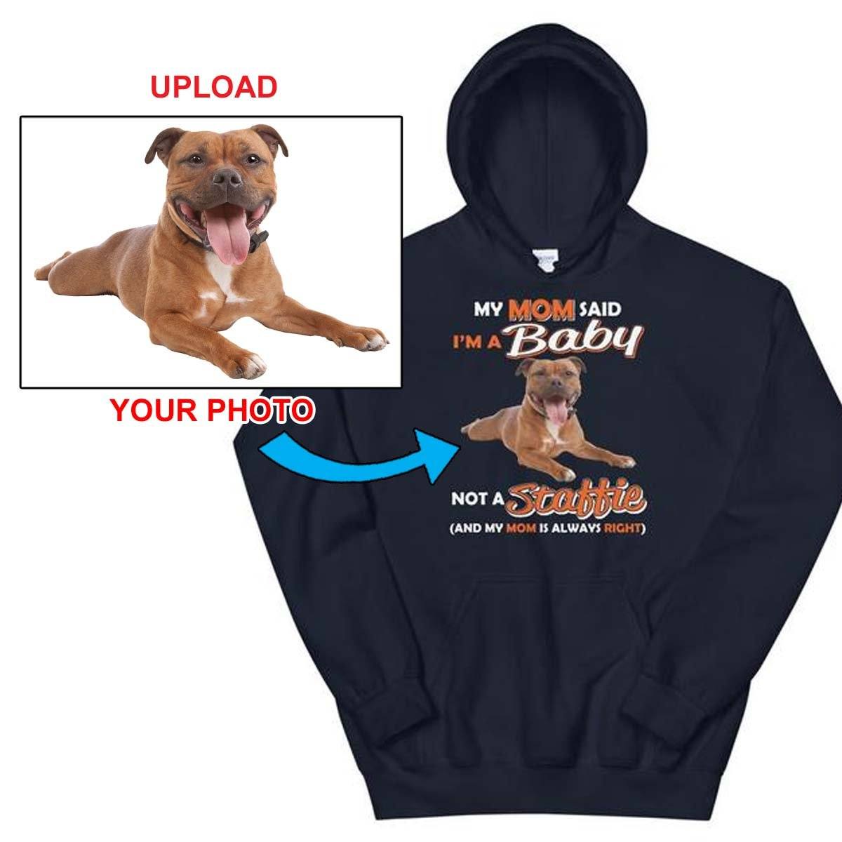 Custom Unisex Hoodie with Your Dog's Photo - Personalized Pet Apparel