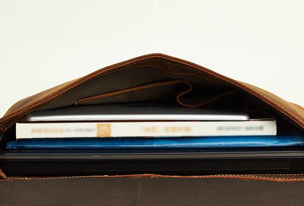 Genuine Leather Messenger Bag for Men - Travel & Hiking Sling Bag