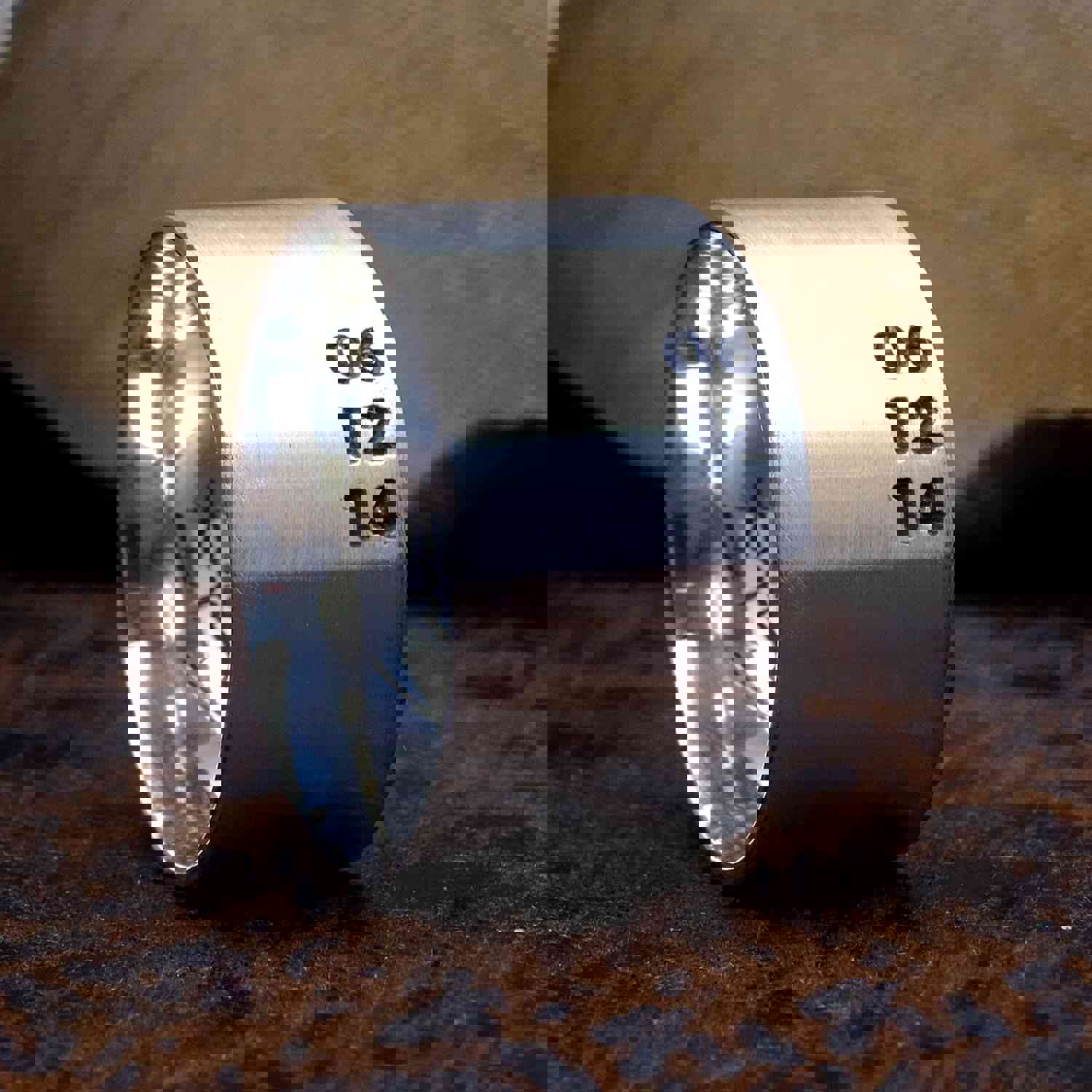 Personalized 12mm Thick Silver Wedding Ring for Men - Stackable & Customizable