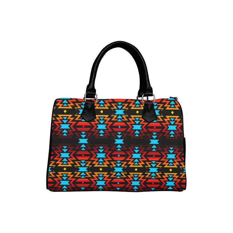 Black Fire and Sky Boston Handbag