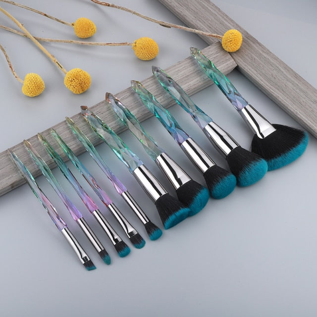 10/15Pcs Makeup Brushes Set - Synthetic Hair Cosmetic Brushes for Foundation, Blush, Eyeshadow & More