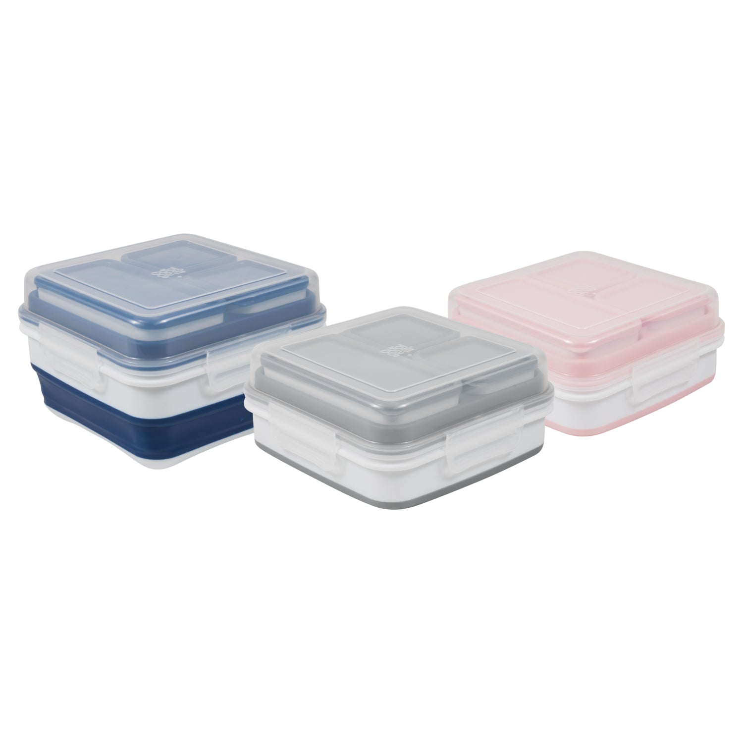 COOL GEAR 3-Pack Expandable Bento Containers for Salad, Lunch, Snacks & Travel