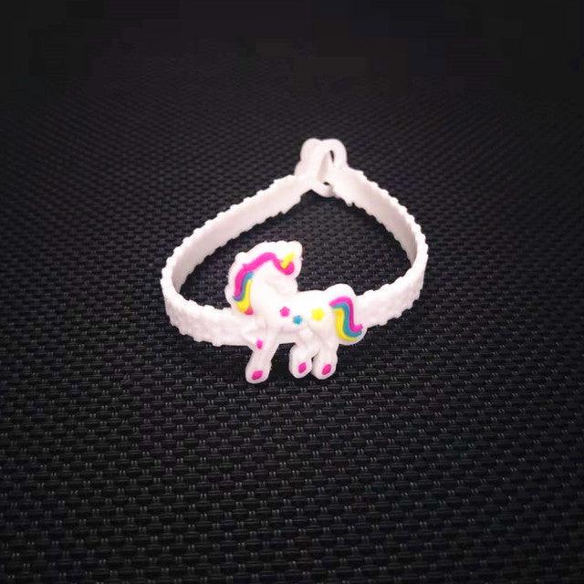 10pcs Unicorn Party Decoration Rubber Bangle Bracelet for Kids Birthday Party