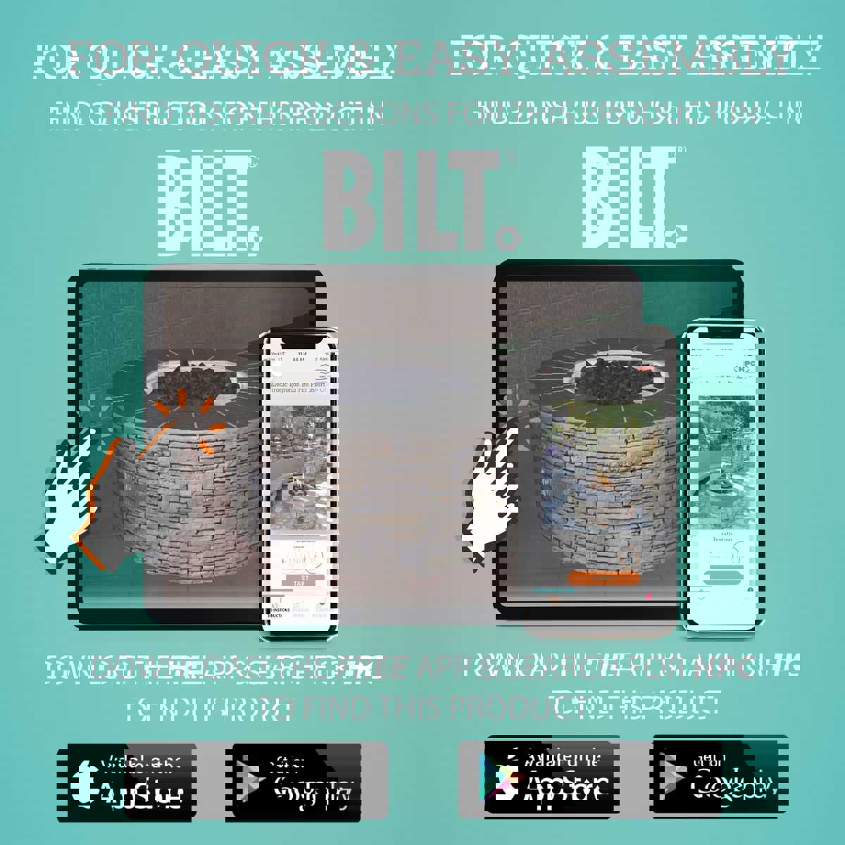 HPC Fire Electronic Ignition Gas Fire Pit Kit with Rectangular Bowl Pan