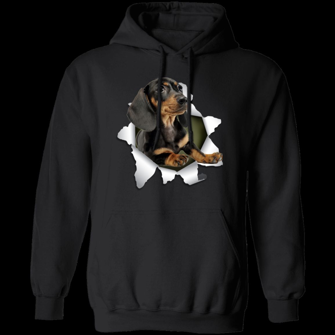 DACHSHUND 3D LADIES Pullover Hoodie - 8 oz Cotton/Poly Blend