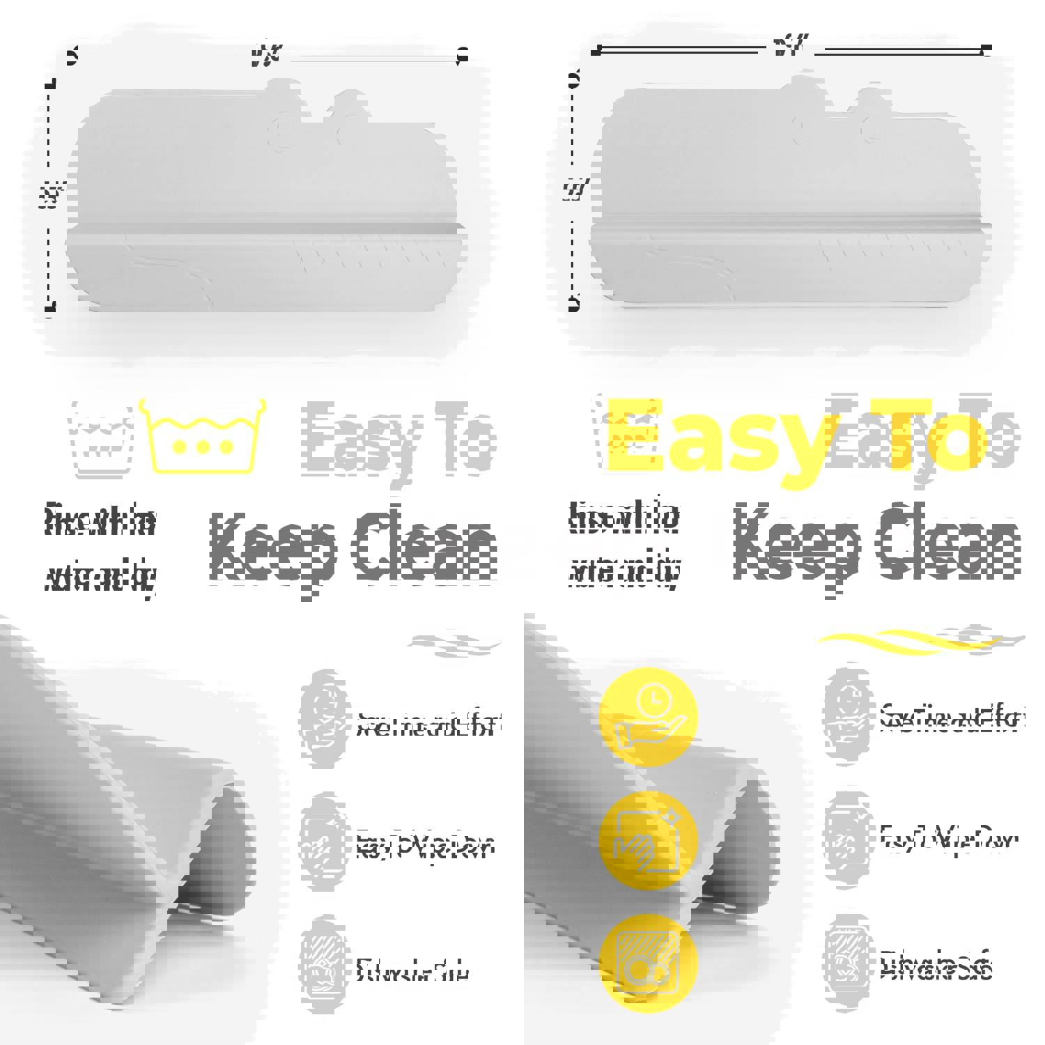HomeEZgoods - Silicone Kitchen Sink Splash Guard for Effective Protection