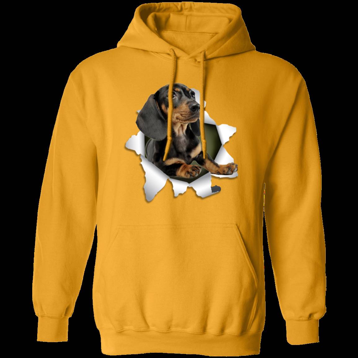 DACHSHUND 3D LADIES Pullover Hoodie - 8 oz Cotton/Poly Blend