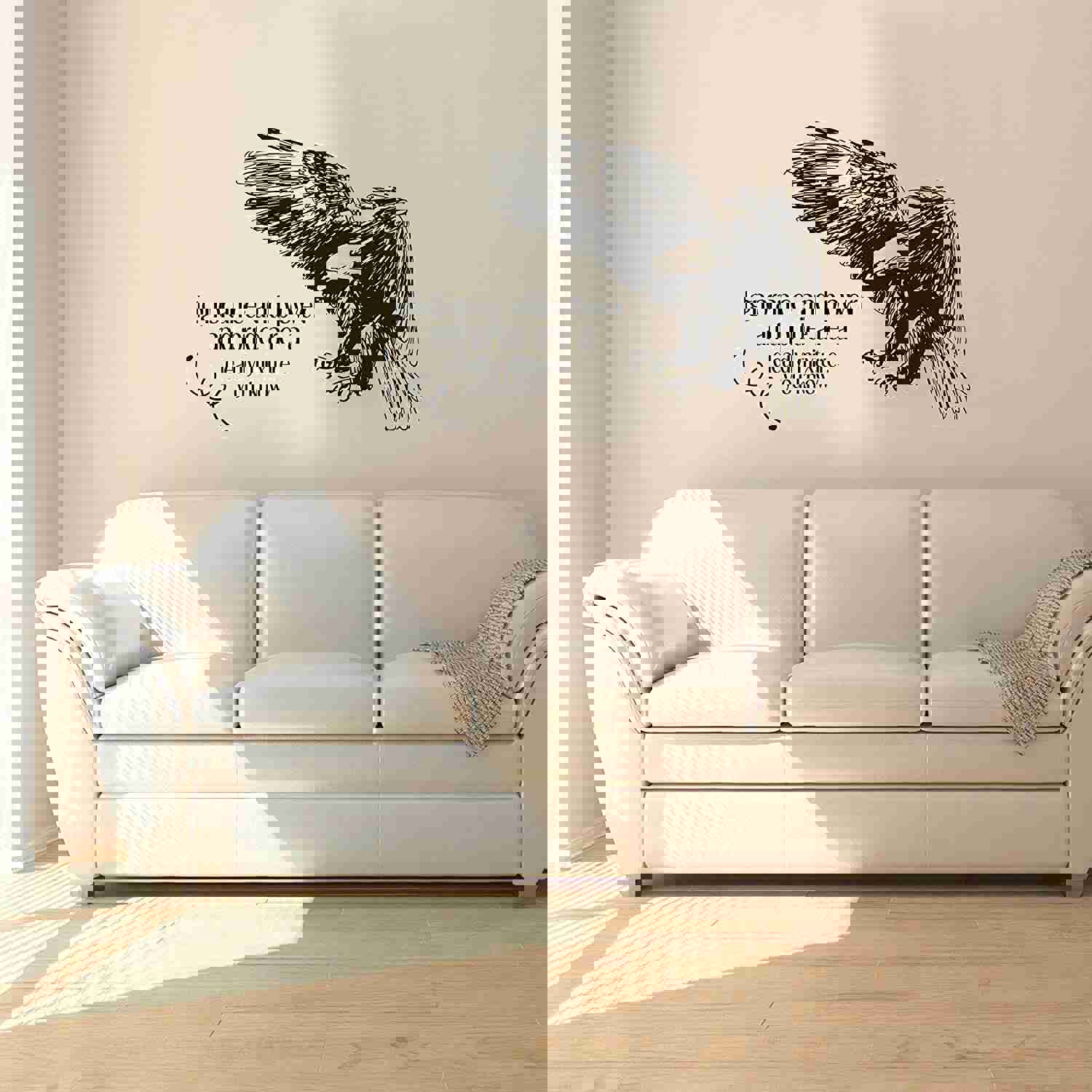 Animal Life Quote Vinyl Wall Sticker Decal - Ignorance Eagle Bird Motivation Quote