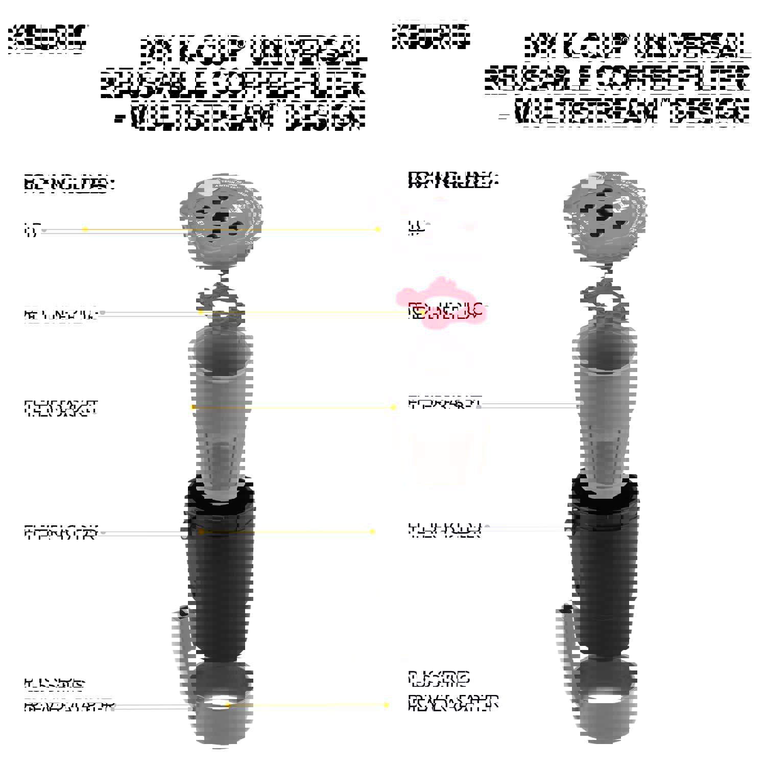 Keurig My K-Cup Universal Reusable Filter with MultiStream Technology - Gray