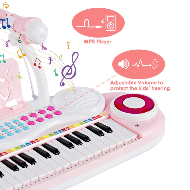 Costway 37-key Kids Electronic Piano Keyboard Playset