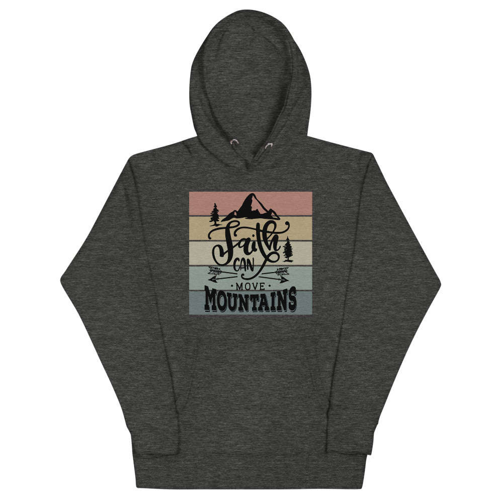 Faith Can Move Mountains Hoodie - Christian Retro Streetwear