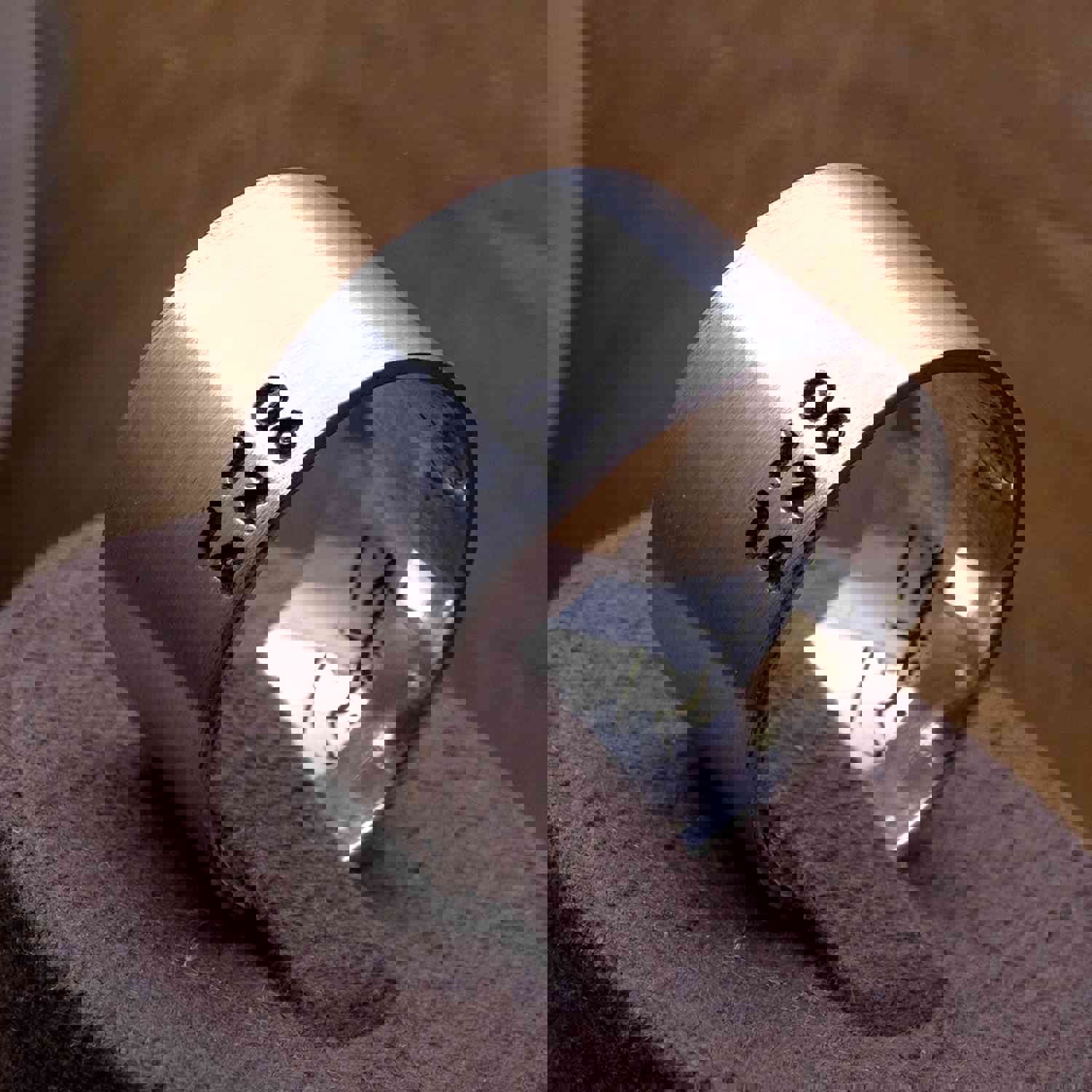 Personalized 12mm Thick Silver Wedding Ring for Men - Stackable & Customizable