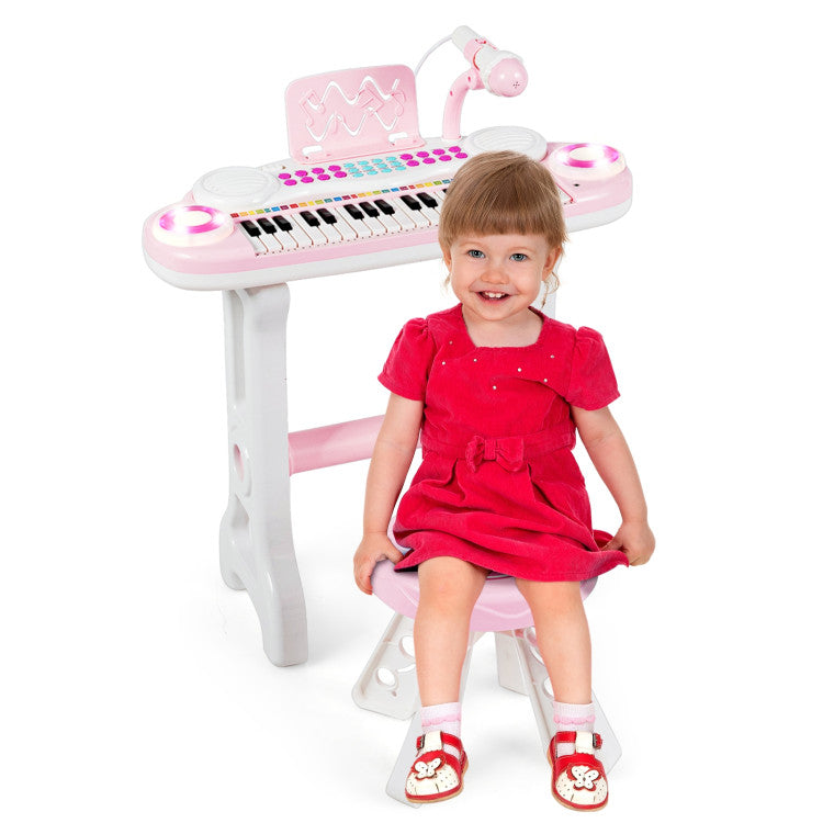 Costway 37-key Kids Electronic Piano Keyboard Playset