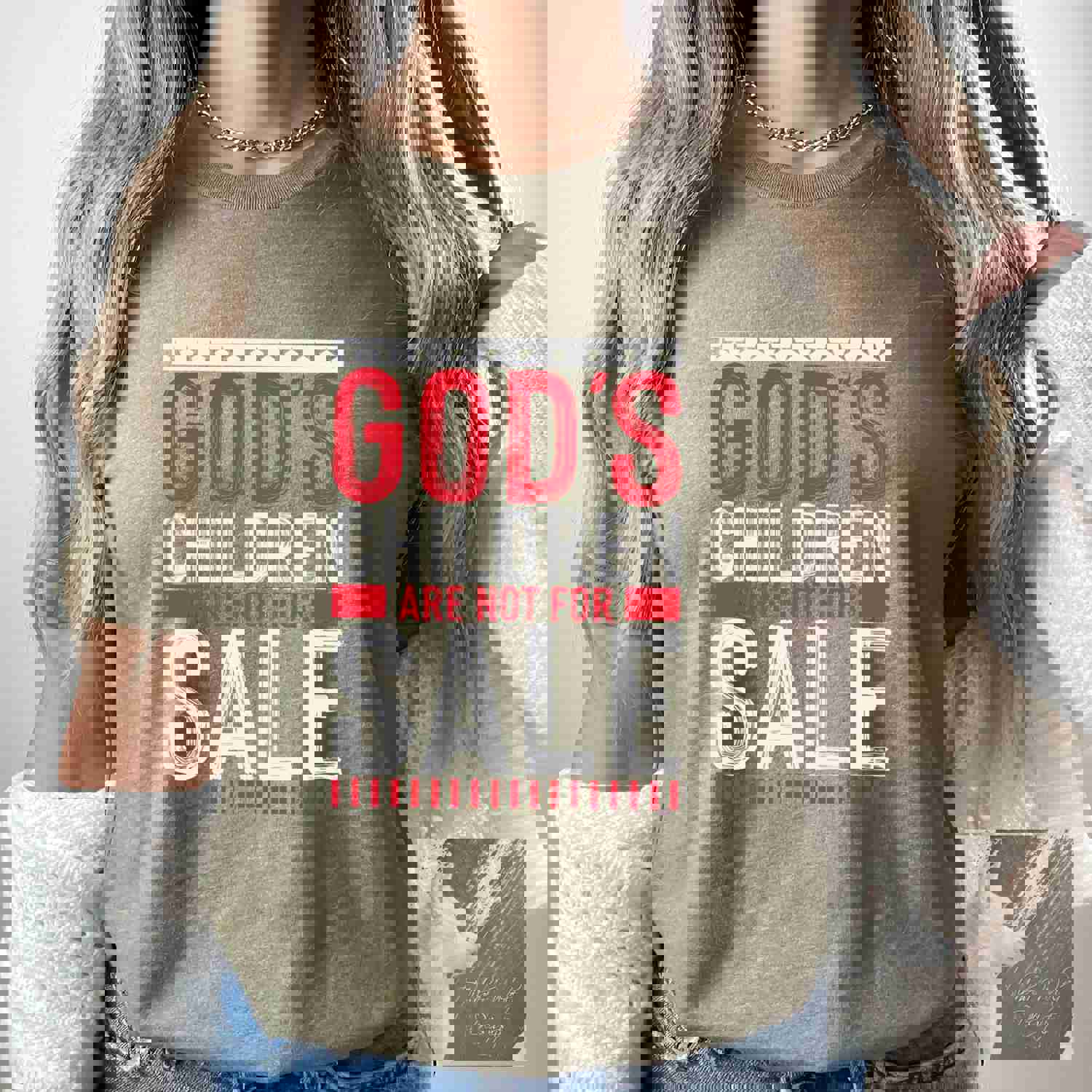 Gods Children Are Not For Sale Shirt - American Flag USA Military Christian T-Shirt