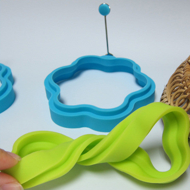 Silicone Rabbit Love Smile Star Fried Egg Mold Pancake Ring Shaper - Kitchen Cooking Tool for Kids