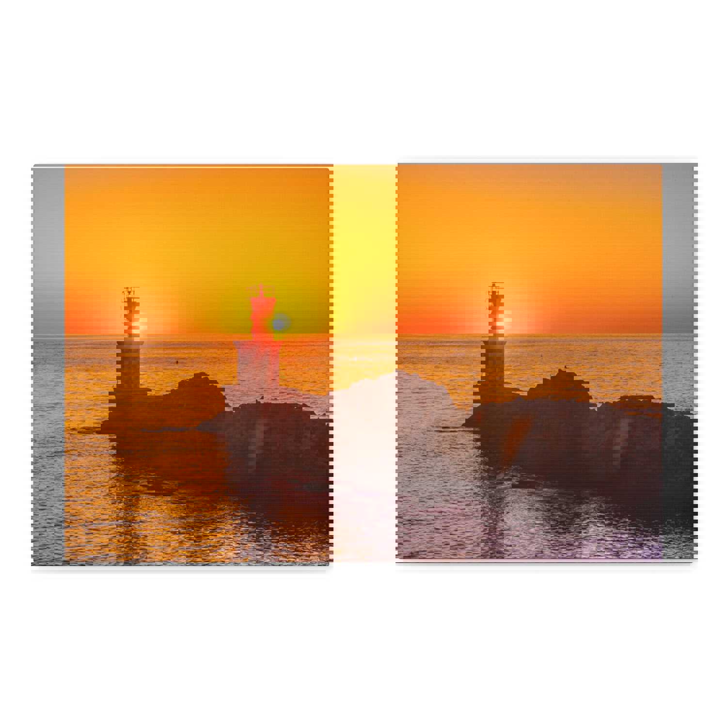 Premium Sunset Forest Floral Nature Photography Canvas Wall Art for Home Decor