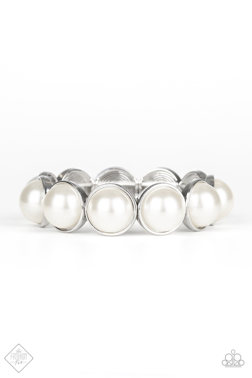 Paparazzi Society Socialite - White Pearl Bracelet - Trend Blend / Fashion Fix Exclusive July 2019