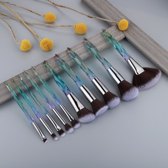 10/15Pcs Makeup Brushes Set - Synthetic Hair Cosmetic Brushes for Foundation, Blush, Eyeshadow & More