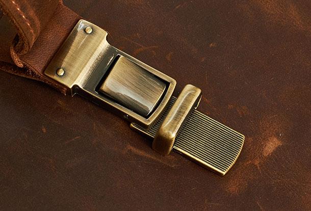 Genuine Leather Messenger Bag for Men - Travel & Hiking Sling Bag