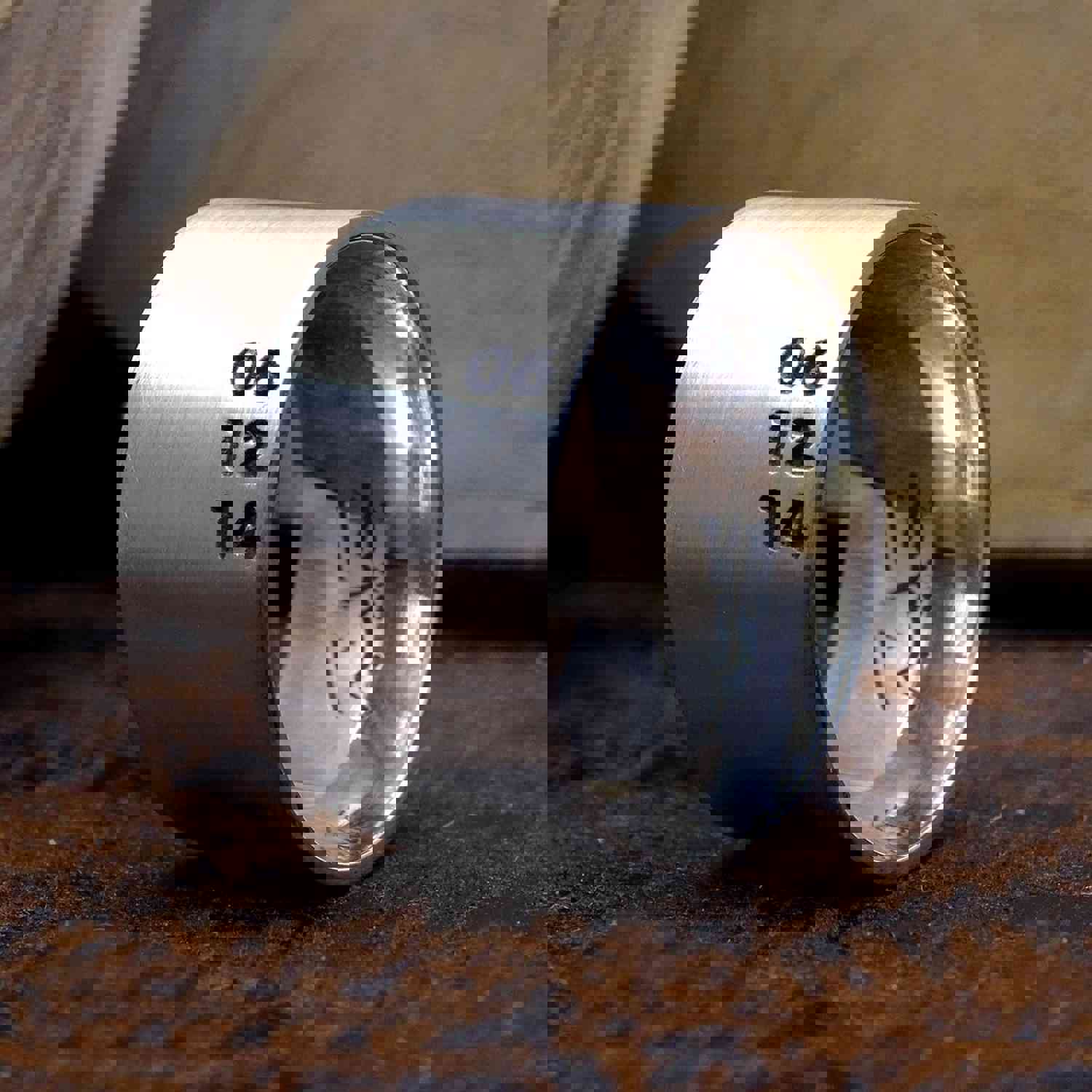Personalized 12mm Thick Silver Wedding Ring for Men - Stackable & Customizable