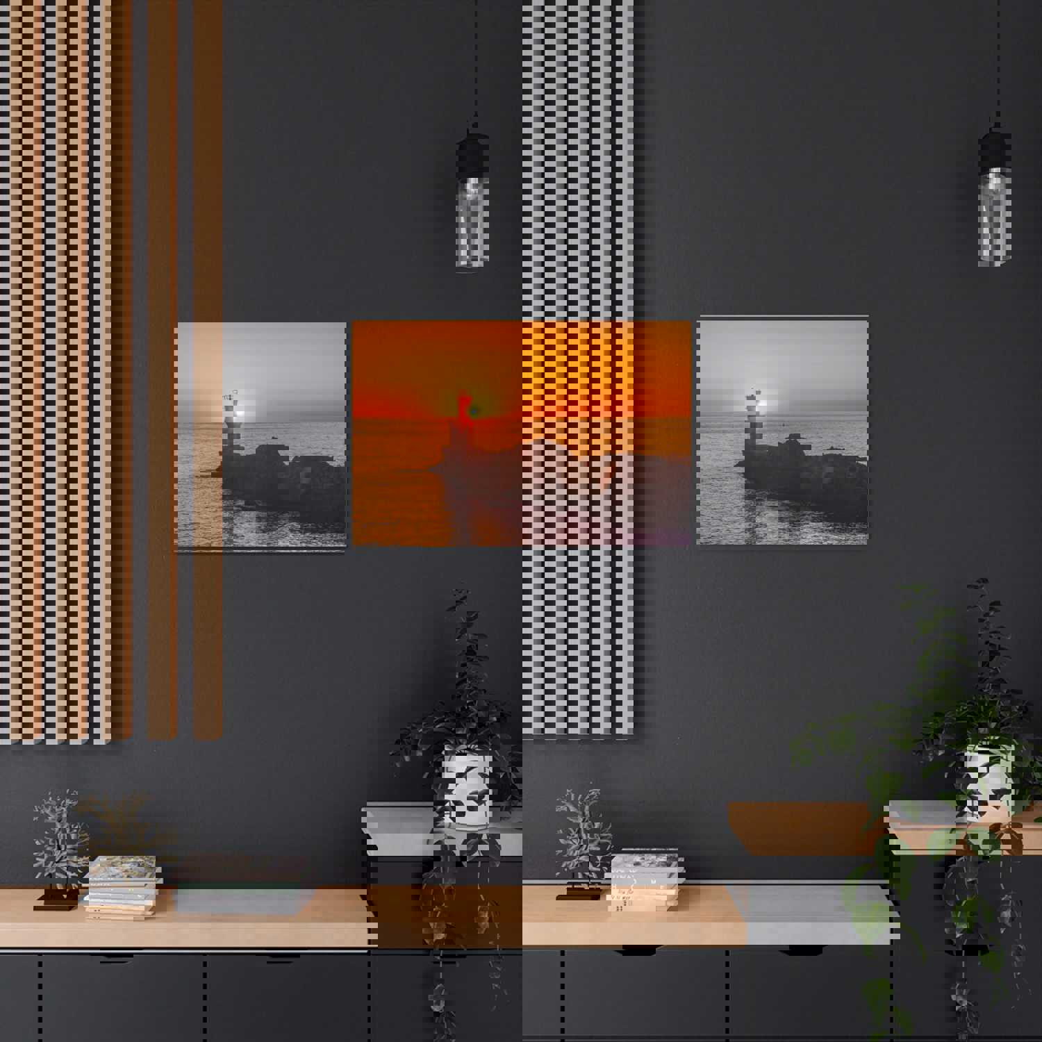 Premium Sunset Forest Floral Nature Photography Canvas Wall Art for Home Decor