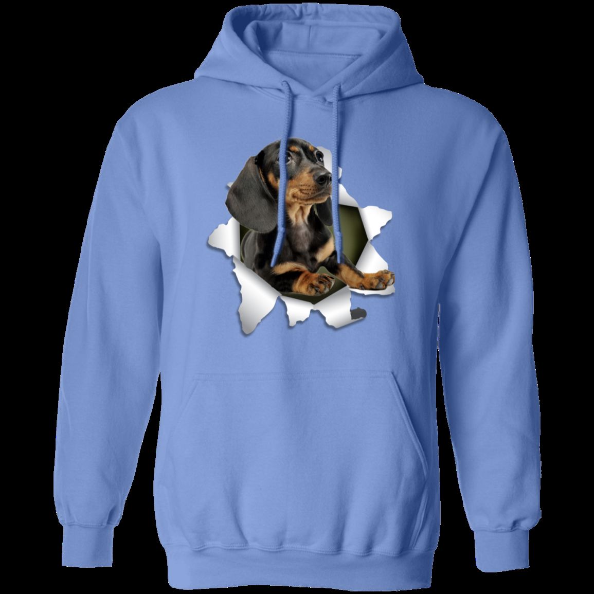 DACHSHUND 3D LADIES Pullover Hoodie - 8 oz Cotton/Poly Blend