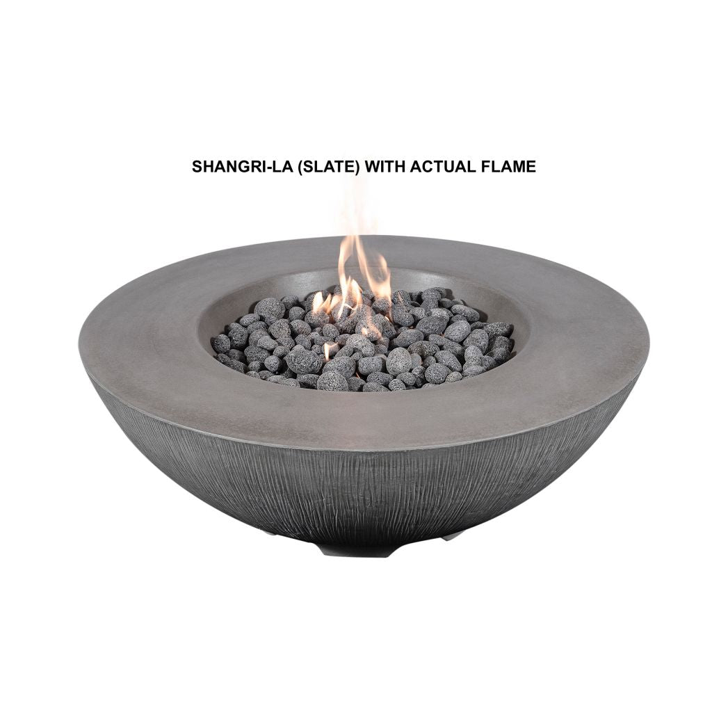 PyroMania Shangri-La 41 Round Charcoal Outdoor Natural Gas Fire Pit Table