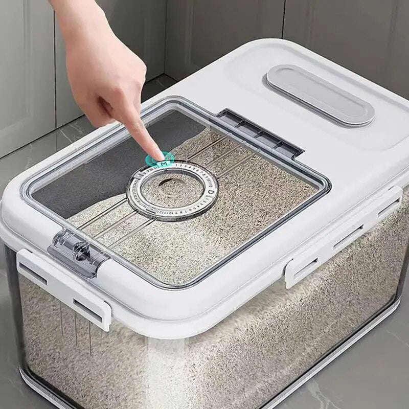 Grain Rice Storage Bin Magnetic Cereal Container with Dispenser