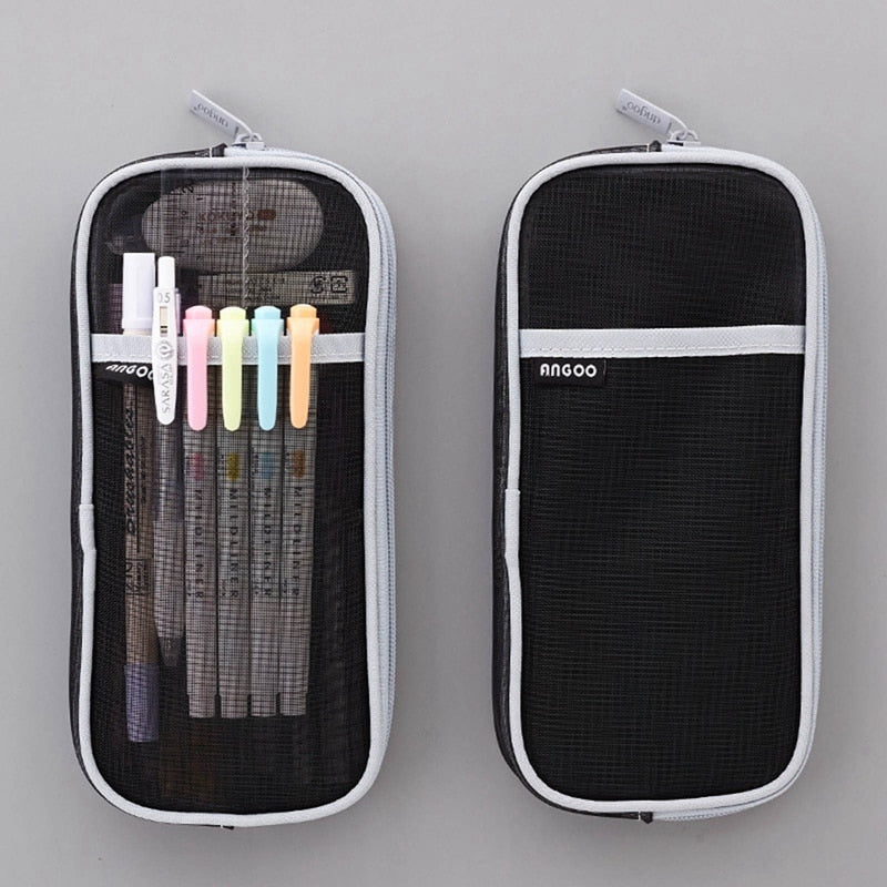 Lkblock Korean Fashion Transparent Pencil Case Pouches