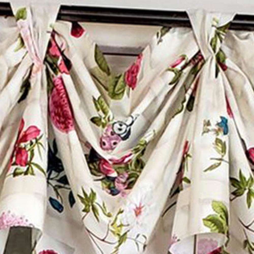 RLF Home Luxurious Modern Design Garden Pallet Victory Swag 3-Scoop Window Valance 50 x 25