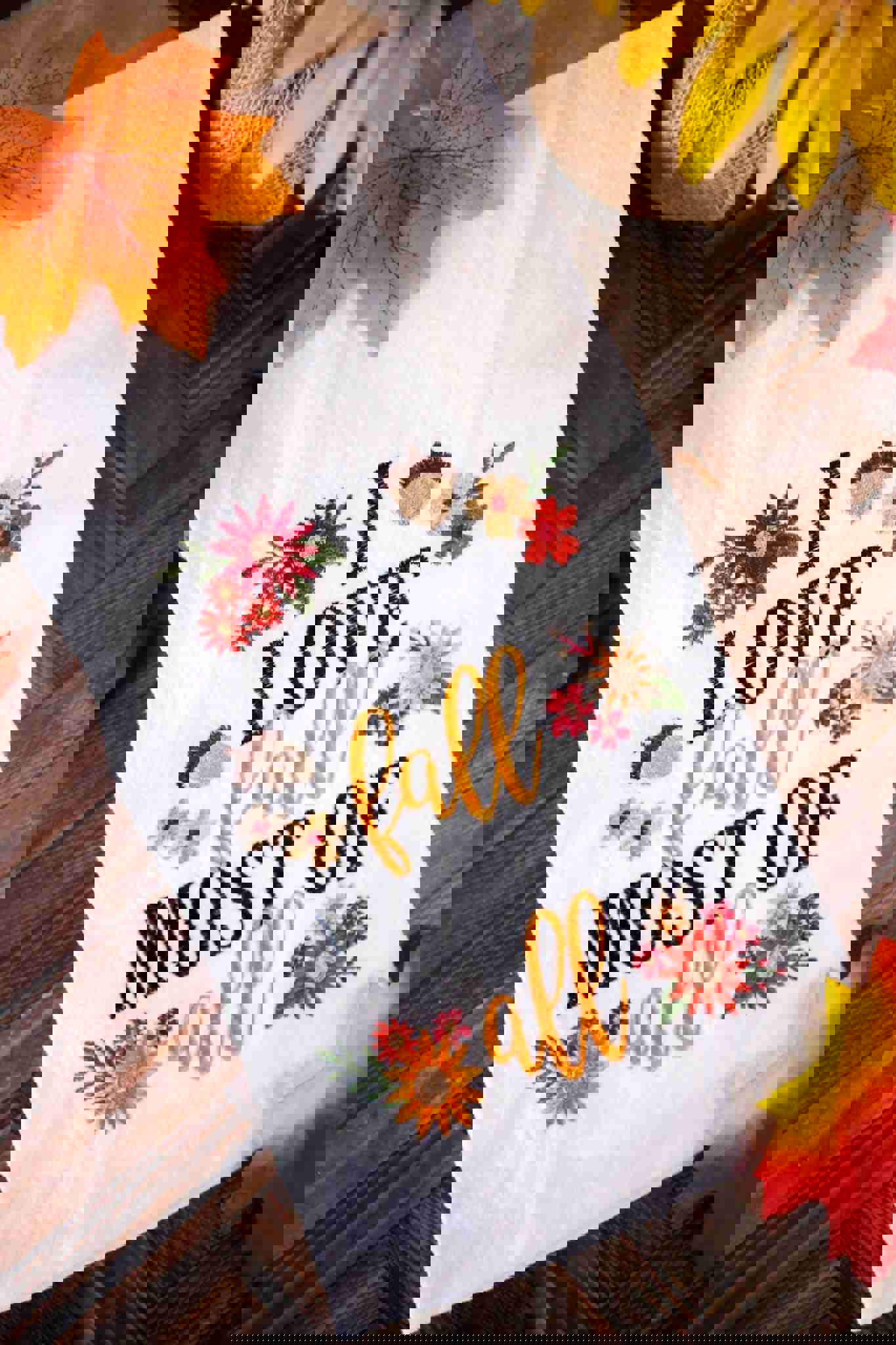 I Love Fall Most of All Kitchen Towel