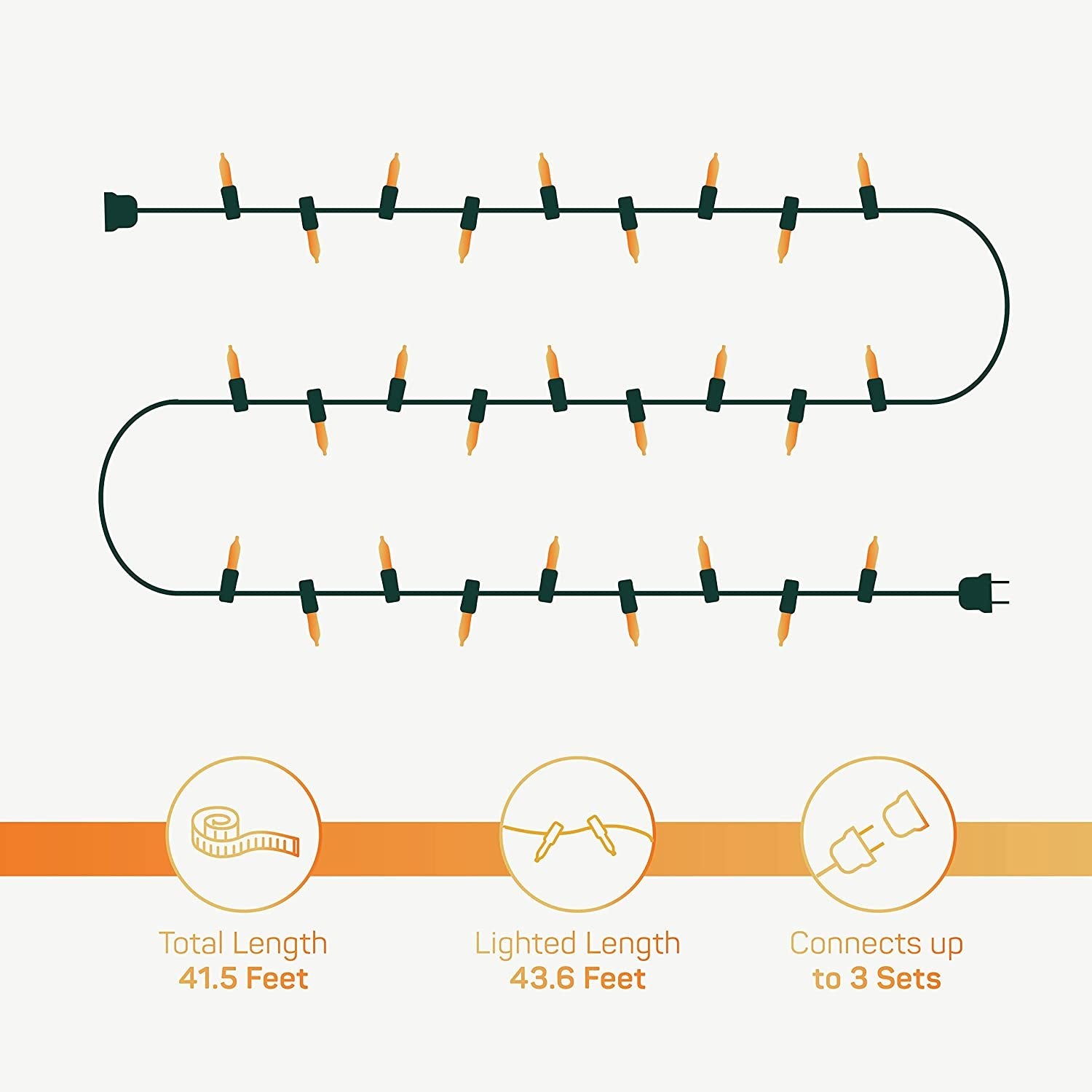 Christmas Lights [Set of 200] Warm White Mini Lights for Indoor/Outdoor Holiday Decorations