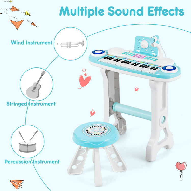 Costway 37-key Kids Electronic Piano Keyboard Playset
