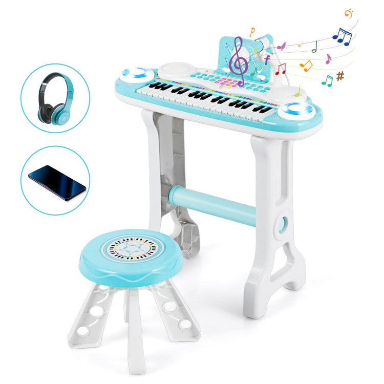 Costway 37-key Kids Electronic Piano Keyboard Playset
