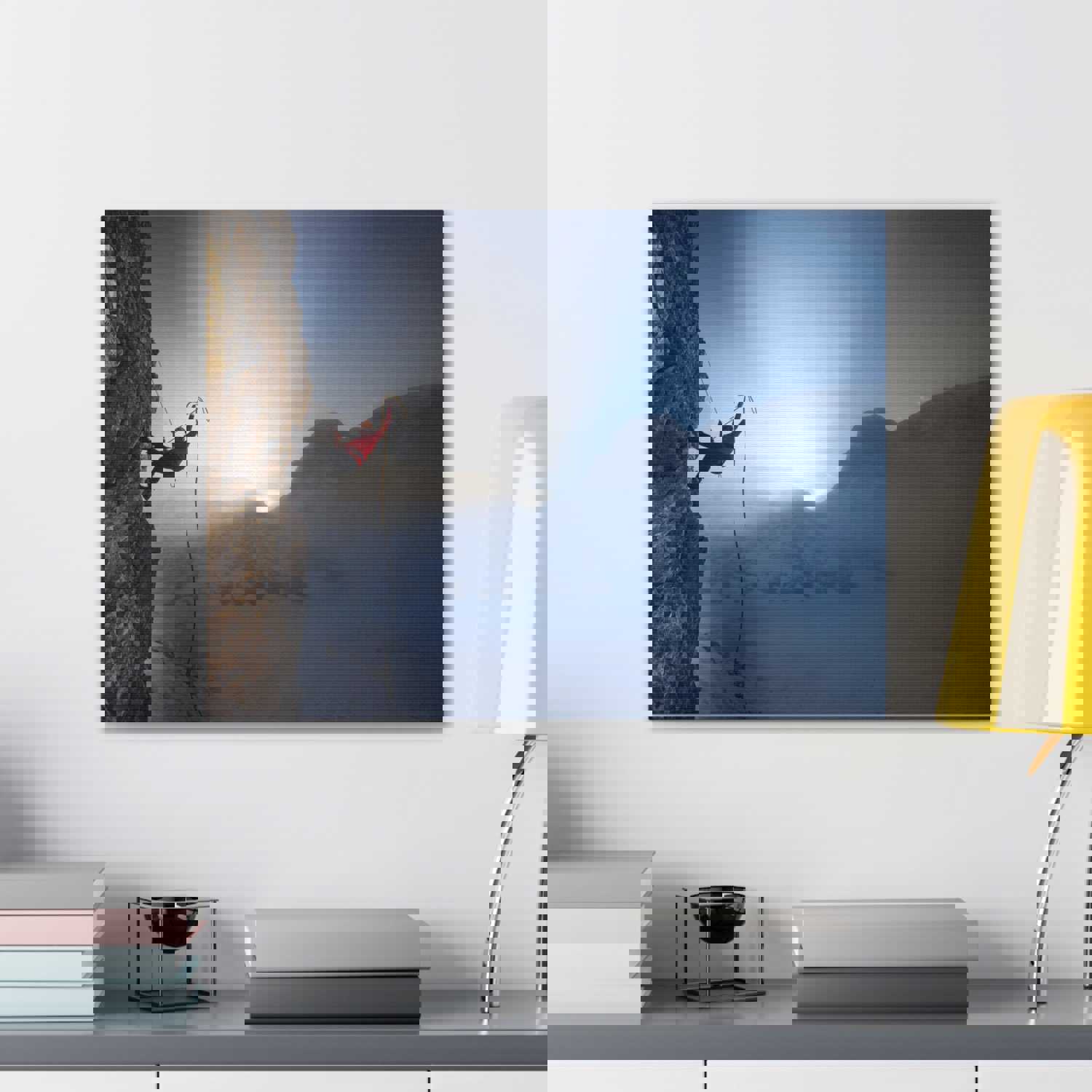 Premium Mountain Rock Climbing Nature Wilderness Photography Canvas Wall Art