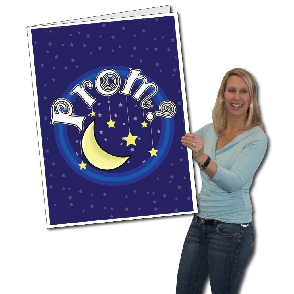 2x3 Giant Moon and Stars Promposal Greeting Card