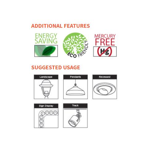 Sunlite Yellow LED PAR20 Reflector Light Bulb - 3W, Medium Base, 30° Beam Angle (6 Pack)