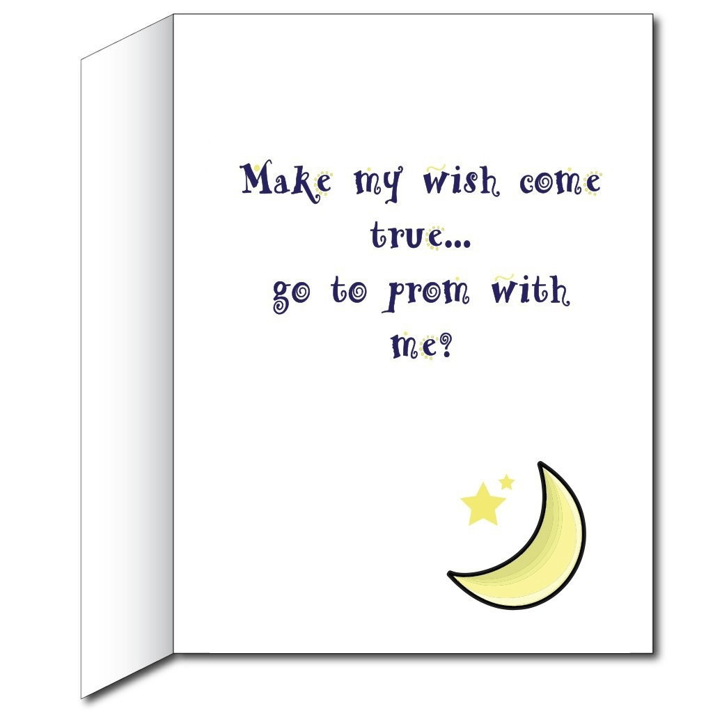 2x3 Giant Moon and Stars Promposal Greeting Card