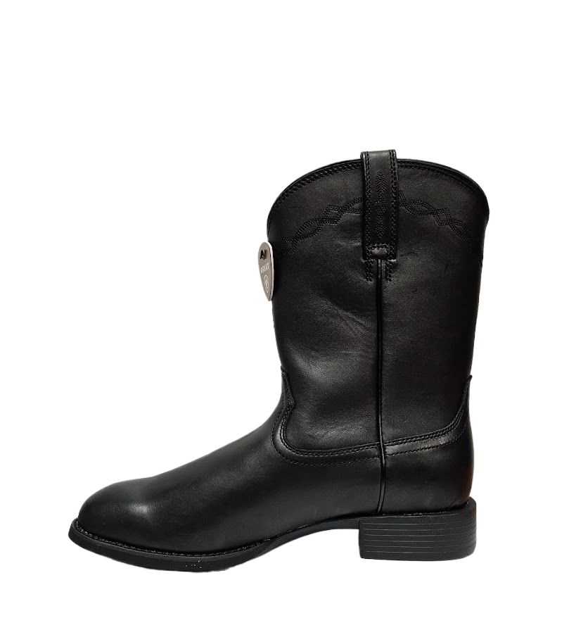 Ariat Men Heritage Roper Medium Western Boot Black 10002280