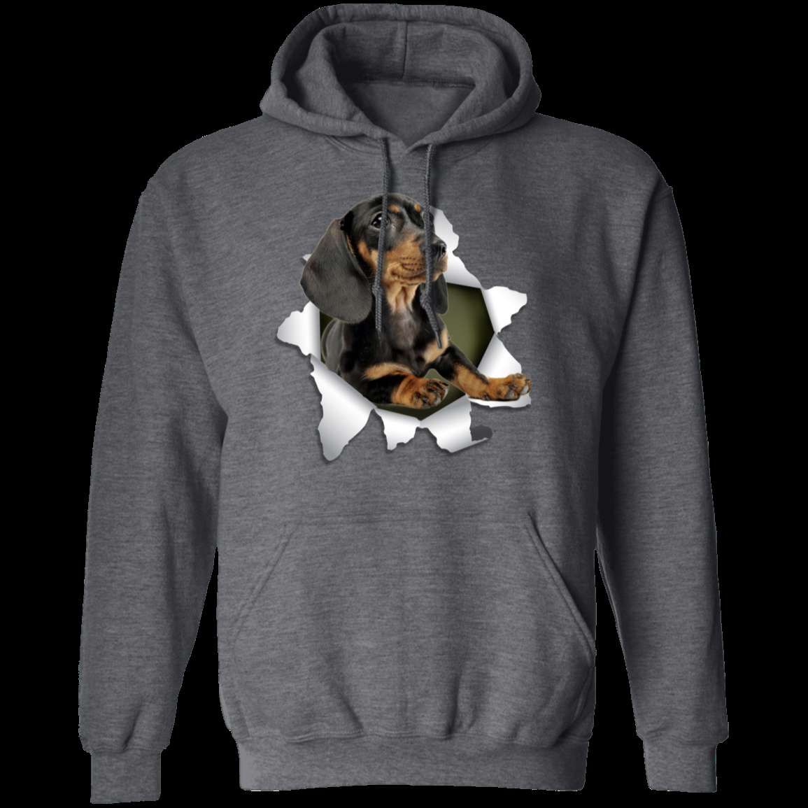 DACHSHUND 3D LADIES Pullover Hoodie - 8 oz Cotton/Poly Blend