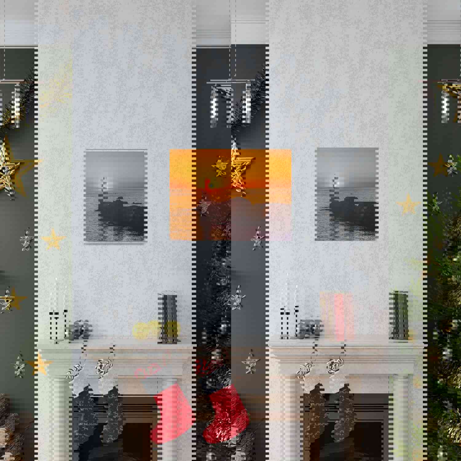 Premium Sunset Forest Floral Nature Photography Canvas Wall Art for Home Decor