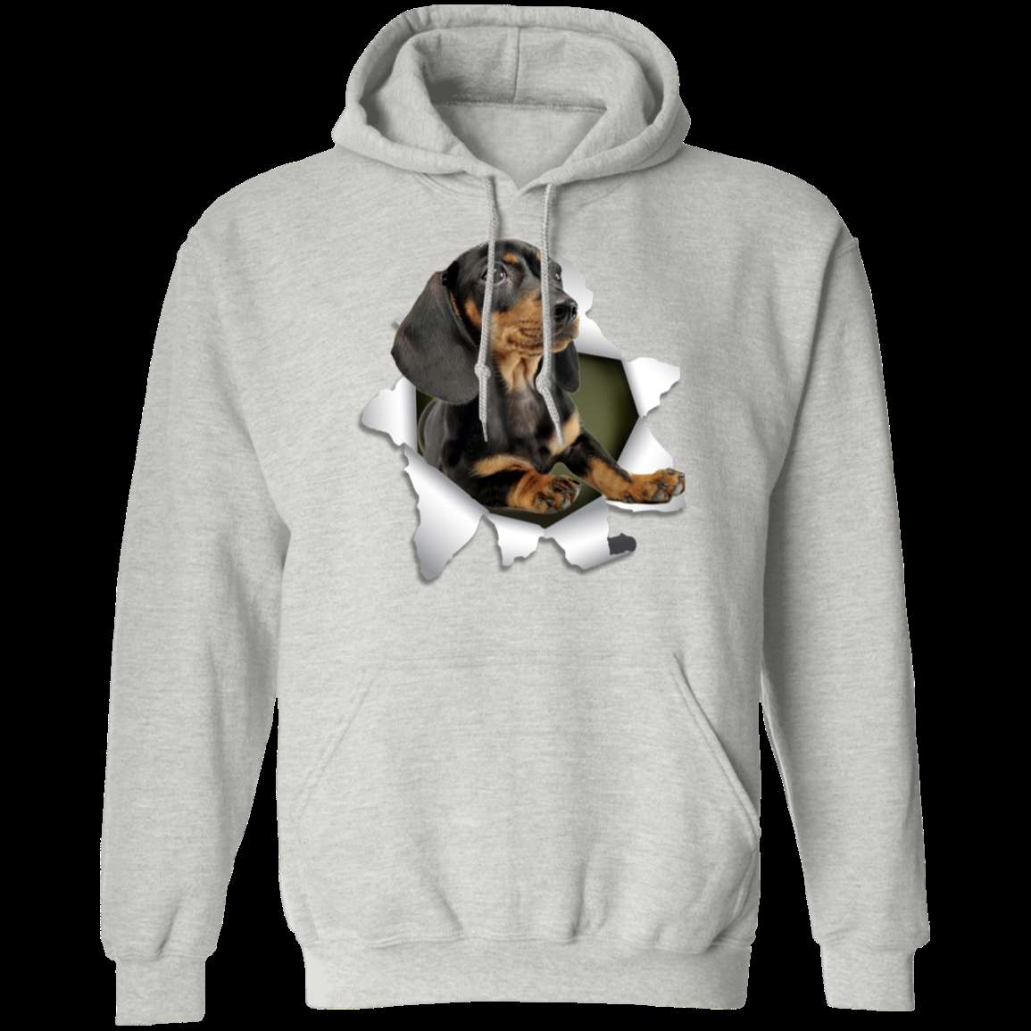 DACHSHUND 3D LADIES Pullover Hoodie - 8 oz Cotton/Poly Blend