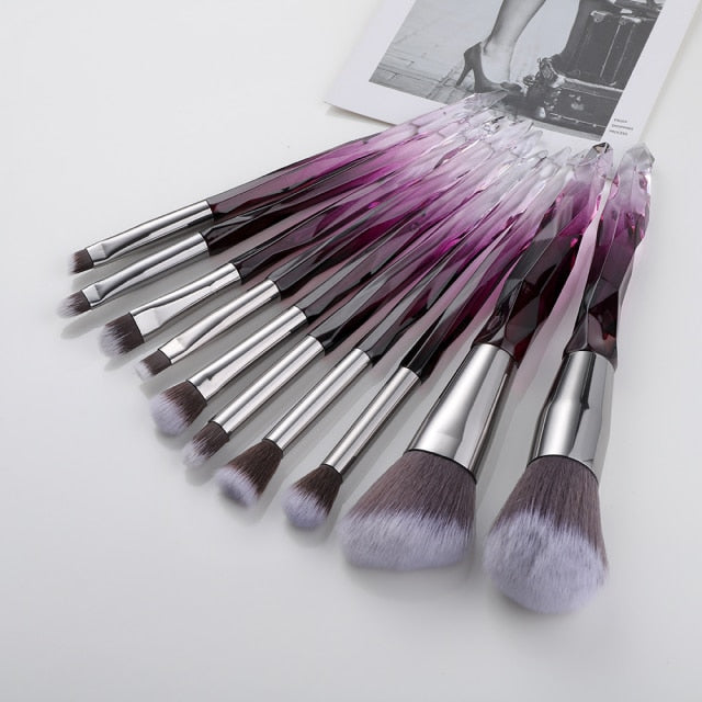 10/15Pcs Makeup Brushes Set - Synthetic Hair Cosmetic Brushes for Foundation, Blush, Eyeshadow & More