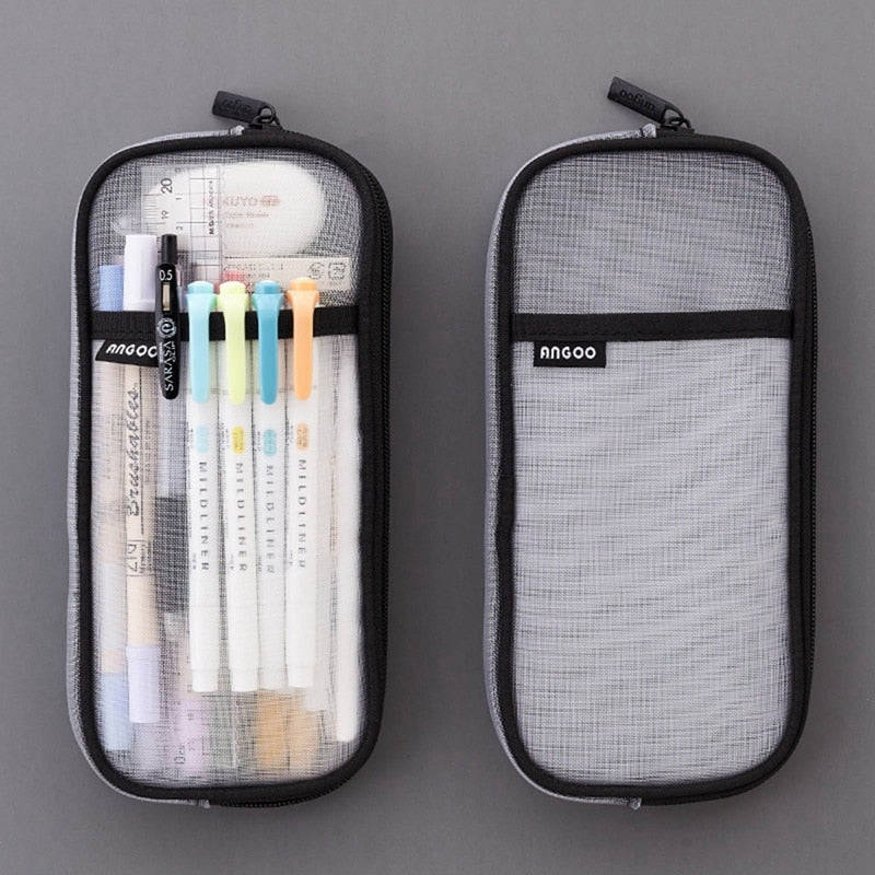 Lkblock Korean Fashion Transparent Pencil Case Pouches