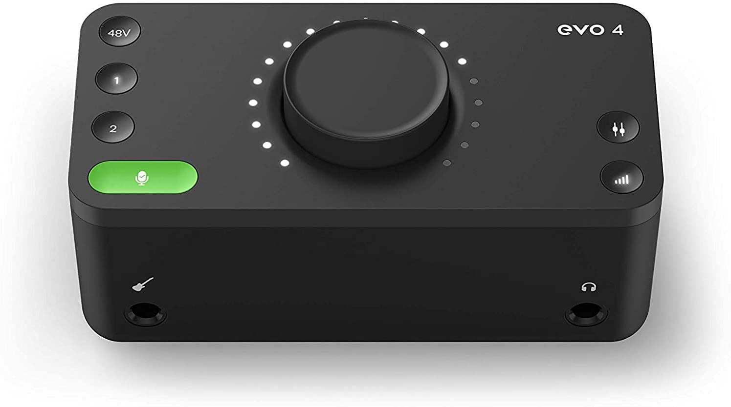 Audient EVO 4 Desktop 2x2 USB Type-C Audio Interface with Over-Ear Stereo Headphones and XLR Mic Cable